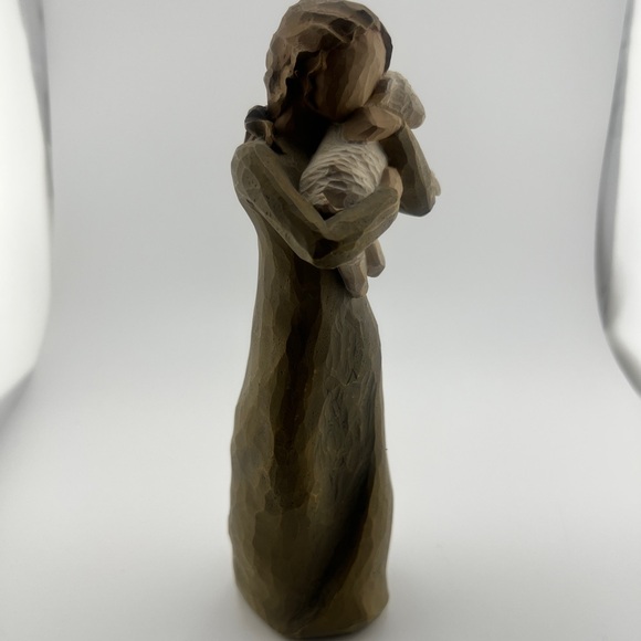 Demdaco Other - Handcrafted Wooden Mother and Sheep Sculpture Willow Tree Peace on Earth